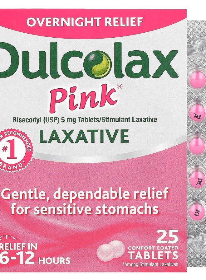 DULCOLAX Pink Laxative 5 mg 25 Comfort Coated Tablets