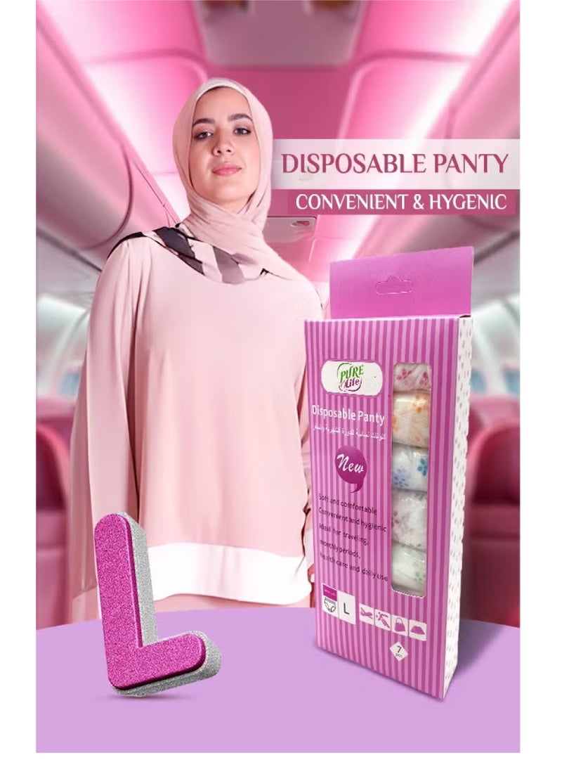 بيور لايف كلوتات نسائية تستخدم في فترة الدورة الشهرية والنفاس ولأوقات الرياضة للاستخدام لمرة واحدة من 7 قطع مقاسL - Image 2