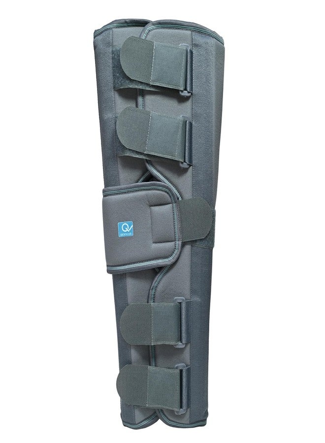 Q DEVICES Long Knee Brace 22", Provides Rigid Support, Immobilizes & Stabilizes Knee, & Relieves Pain With Optimal Comfort, Adjustable Strap, Anti Slip Design, Unisex (XL) - Image 1