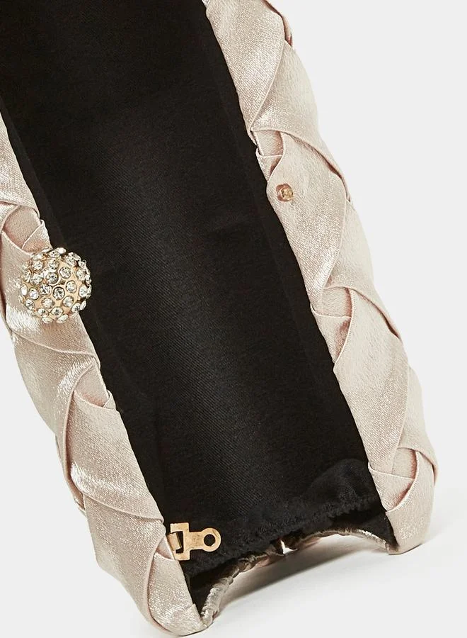 Styli Criss Cross Clutch Bag