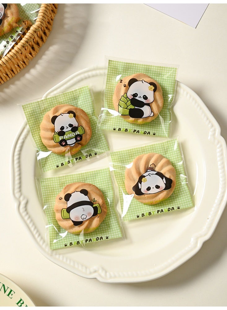 Neonix 100 PCS Resealable Cute Cookie Bags, 7 x 7 cm Self Adhesive Treat Bags, Flat Cellophane Goody Bags for Kids Party, Favor Candies and Desserts (Multicolors) - Image 1