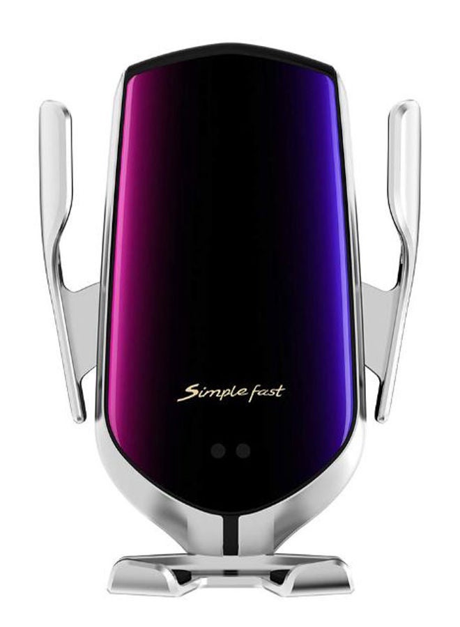 NIBEMINENT Wireless Car Charger Silver/Purple  - Image 1