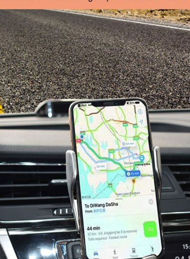 NIBEMINENT Wireless Car Charger Silver/Purple  - Image 2