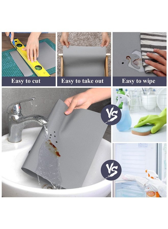 ElastPro ElastPro (45 cm X 5 m) Metallic Grey EVA Food Grade Washable Anti Slip Mat/Sheet for Fridge, Shelf Liner, Table, Kitchen Drawer mat (Diamond Texture, Metallic Grey)  - Image 3