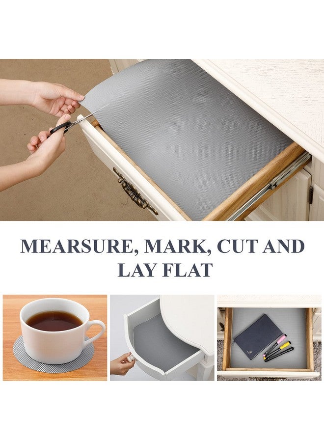ElastPro ElastPro (45 cm X 5 m) Metallic Grey EVA Food Grade Washable Anti Slip Mat/Sheet for Fridge, Shelf Liner, Table, Kitchen Drawer mat (Diamond Texture, Metallic Grey)  - Image 4