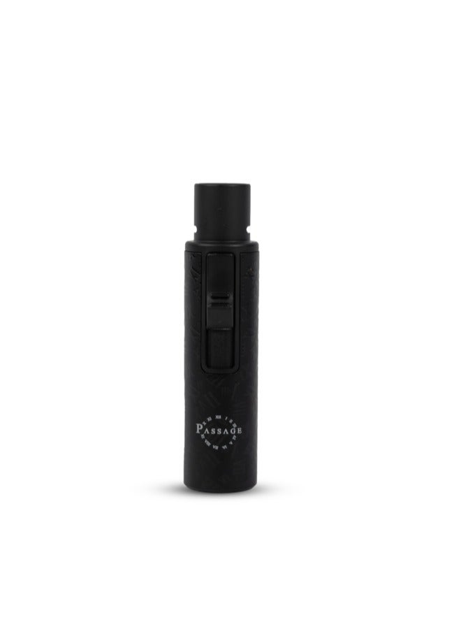 Passage PASSAGE Mini Jet Flame Lighter - Portable Refillable Lighter for Oud,Grill, BBQ, Camping - Windproof and Durable Black - Image 1