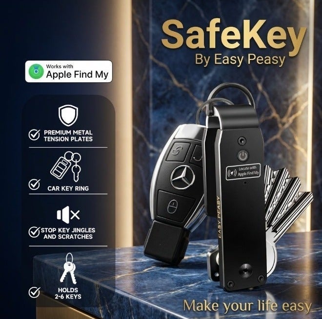 Easy Peasy SafeKey Smart Tracker and Key Organizer compatible with Apple Find My, Bluetooth Anti-Lost Locator. - Image 2