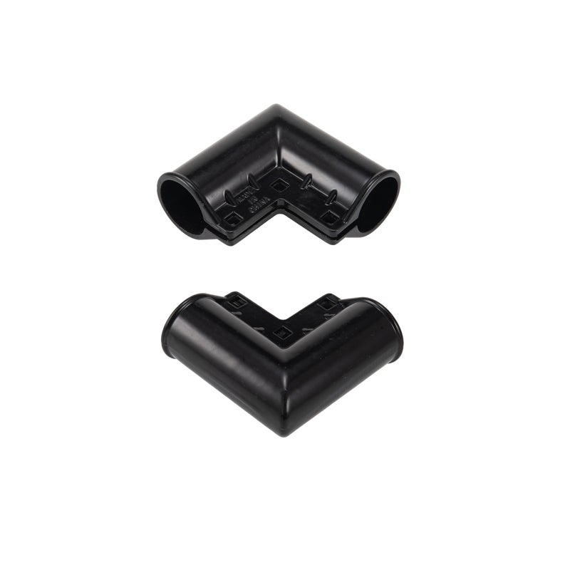 Dailydanny Chain Link Fence Gate Corner 1 3/8"" X 1 3/8"" Aluminum Gate Corner Gate Elbow, 4 Pack (Black) - Image 3