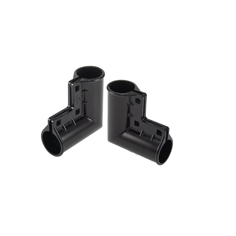 Dailydanny Chain Link Fence Gate Corner 1 3/8"" X 1 3/8"" Aluminum Gate Corner Gate Elbow, 4 Pack (Black) - Image 2