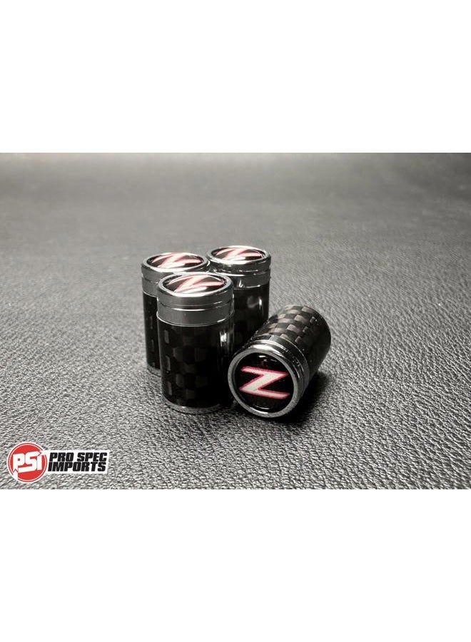 PRO SPEC IMPORTS - Z Logo Carbon Fibre Valve stem caps for Nissan Fairlady Z33 350Z, Z32 300ZX, Z34 370Z, Z31, 240Z, 260Z, 280Z, Wheel, tire, Gift - Image 3