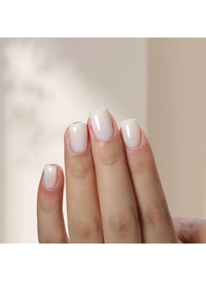 FZANEST Rubber Base Gel For Nails Builder Nail Sheer Jelly Cream White Color Elastic Rubber Base Coat for Nail Strengthener Extension - Image 4