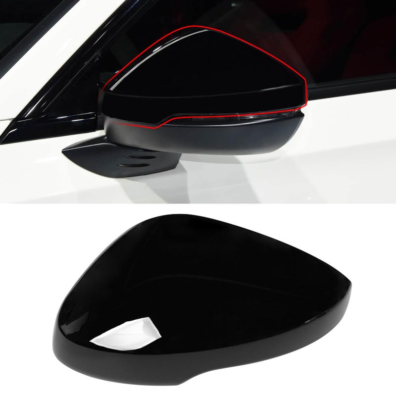 Moonlinks Compatible with Honda Civic 11th Gen 20222025 LX Si Sport Type R Side Mirror Cover Replacement Glossy Black Left Driver Side Clipon Mirror Cap WITH Turn Signal