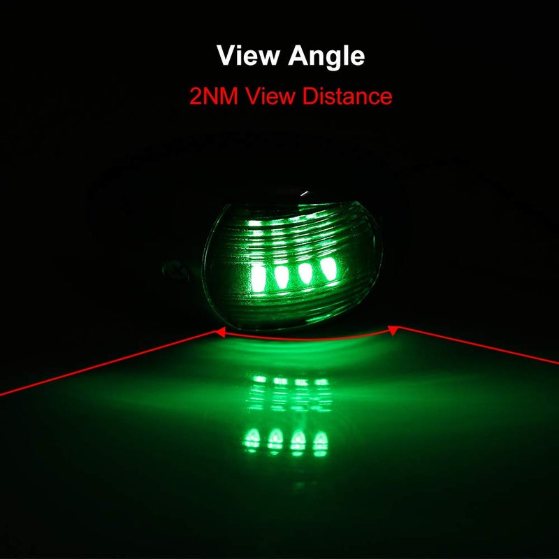Sebnux Boat Navigation Light, Marine Navigation Lights, Bow Light for Boats Led. Ideal for Pontoon and Small Boat (Plated Silver) - Image 2