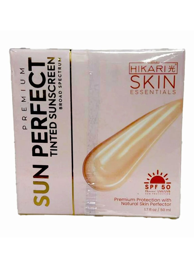 Hikari Premium Sun Perfect Tinted Sunscreen SPF 50 - 50ml - Image 1