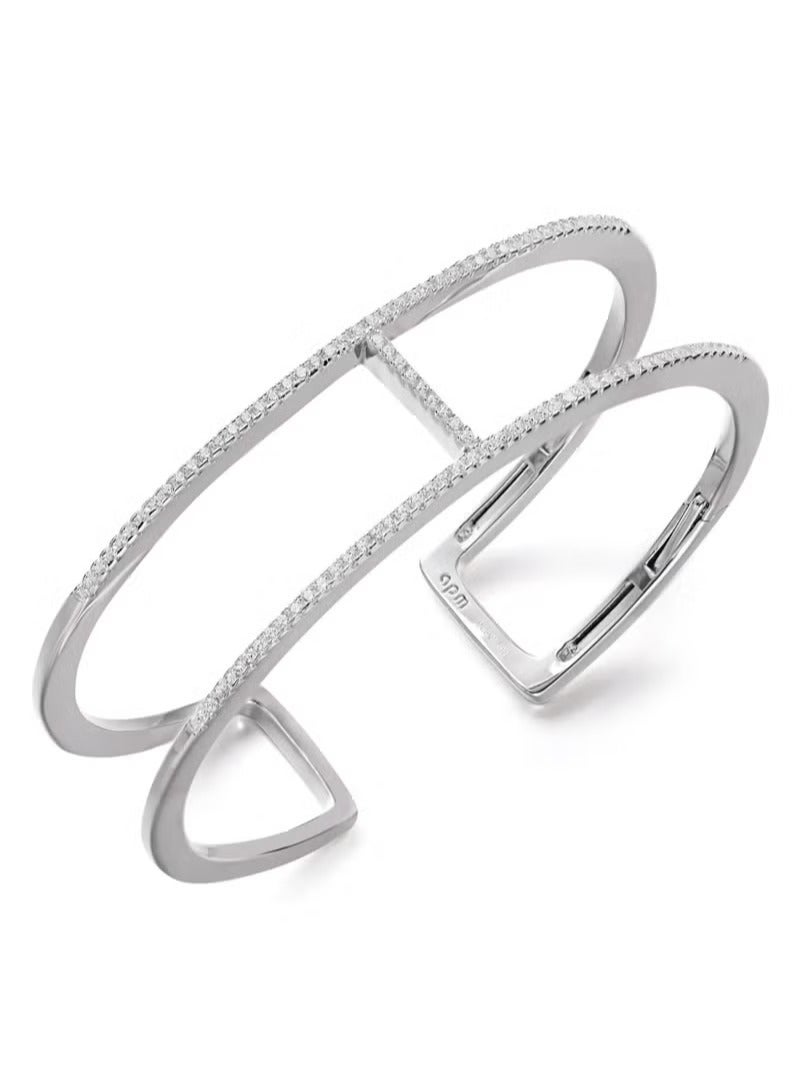 MONACO APM Monaco Double Line Paved Cuff for Women AB3389OX - Image 4