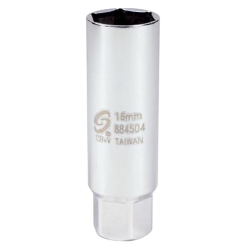 SUNEX TOOLS 884504 3/8" Drive Thin Wall, Metric, Spark Plug Socket, Cr-Mo, 1.86mm Thick - Image 2