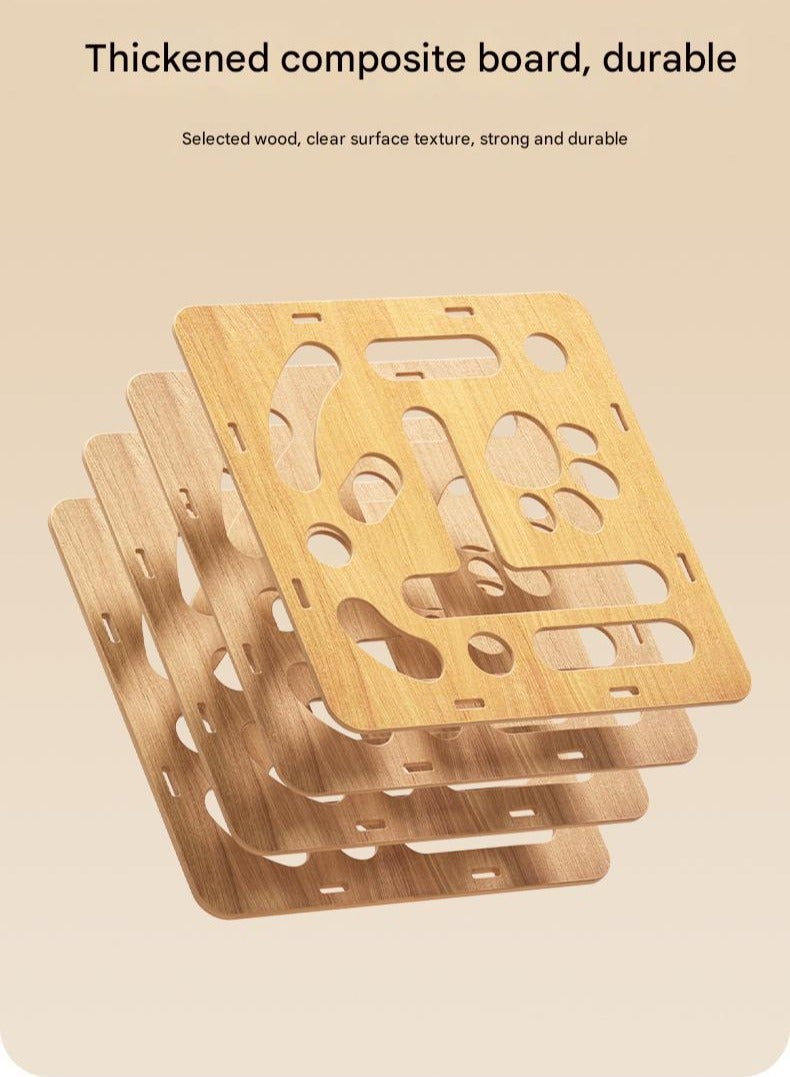 A.M Cat Interactive Box with Catnip & Bell Balls Toys Wooden Cat Maze Puzzle Box for Indoor Bored Cats - Image 5