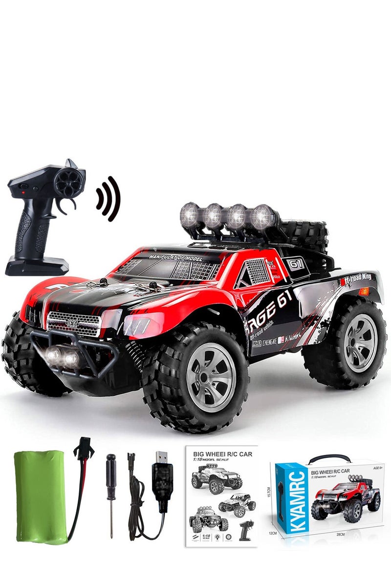 1:18 Electric Off-Road RC Car - High Speed ​​2.4GHz All-Terrain Vehicle Pickup High Speed ​​Off-Road RC Car - Perfect Racing Toy for Children - Image 1