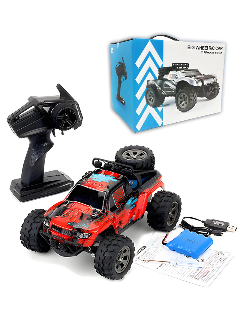 1:18 Electric Off-Road RC Car - High Speed ​​2.4GHz All-Terrain Vehicle Pickup High Speed ​​Off-Road RC Car - Perfect Racing Toy for Children - Image 2