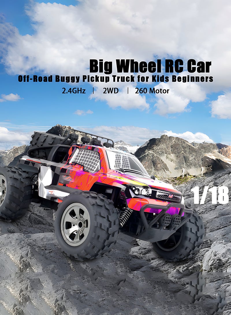1:18 Electric Off-Road RC Car - High Speed ​​2.4GHz All-Terrain Vehicle Pickup High Speed ​​Off-Road RC Car - Perfect Racing Toy for Children - Image 3