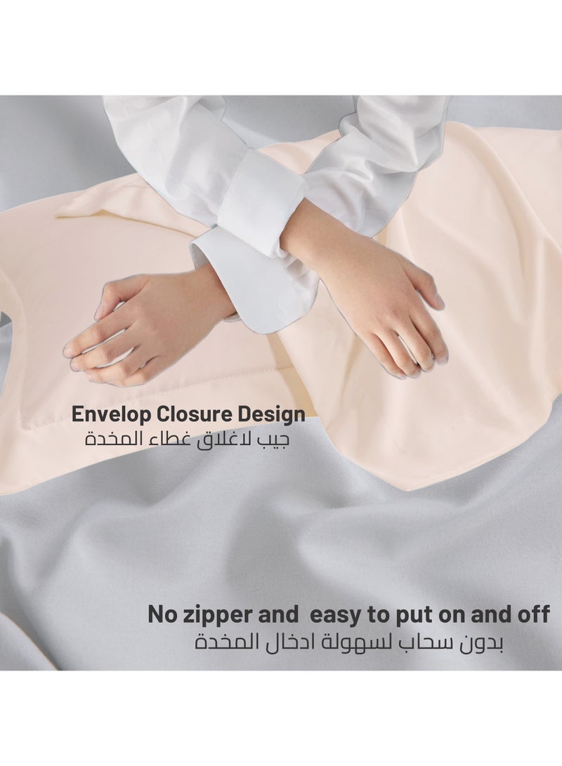 دوناتيلا غطاء وسادة 50×75 سم 2 قطعة فائق النعومة لون كريمي  - Image 3