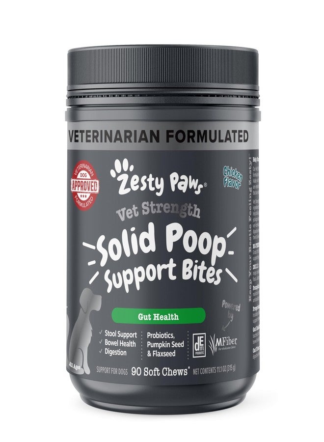 Zesty Paws Solid Poop Support Bites - Dog Stool Hardener - Pumpkin for Dogs with Prebiotics & Probiotics - Veterinarian Formulated Soft Chews - for Diarrhea Relief - 90 Ct - Image 1