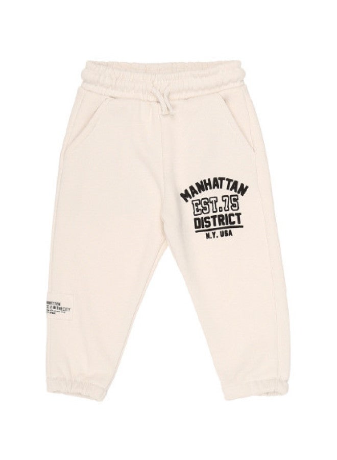 Zara kids' Minimalist Casual Letter-printed Straight-leg Jogger Pants - Image 1
