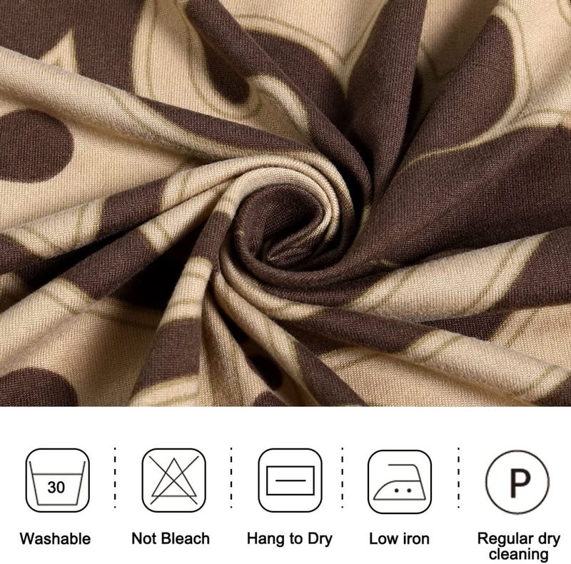 House of Quirk Universal Double Seater Sofa Cover Big Elasticity Cover for Couch 140 GSM Sofa Slipcover (Cambric Brown, 145-185cm) - Image 5