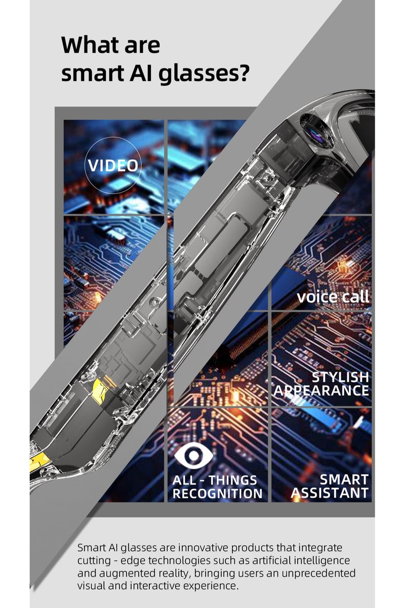 ZXING G300 AI Smart Glasses Multilingual Voice Command HD Visual Assistance Premium Wearable Tech for Executives - Image 5