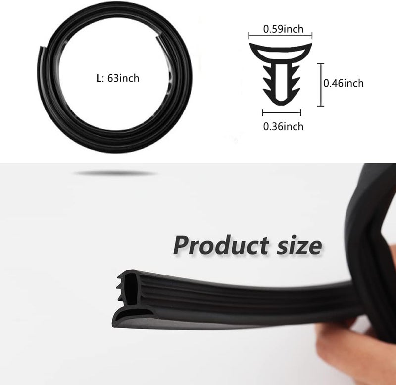 Turcee شريط ختم مطاطي قابل للقطع بطول 5.24 قدم من تورسي - Image 2