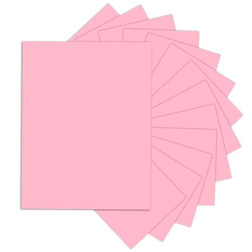 Goefun 24 Sheets Pink Cardstock 8.5 x 11 Thick Paper, Goefun 80lb Card Stock Printer Paper for Arts & Crafts, Valentines Day, Stationary Printing - Image 1