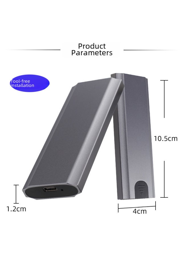 M.7 Mobile Hard Drive Box Nvme/ngff Dual Protocol Aluminum Alloy Ssd Solid State Drive Box 3.1 No Tools Required-Color:M16-20G Dual Protocol 9220 Gray - Image 5