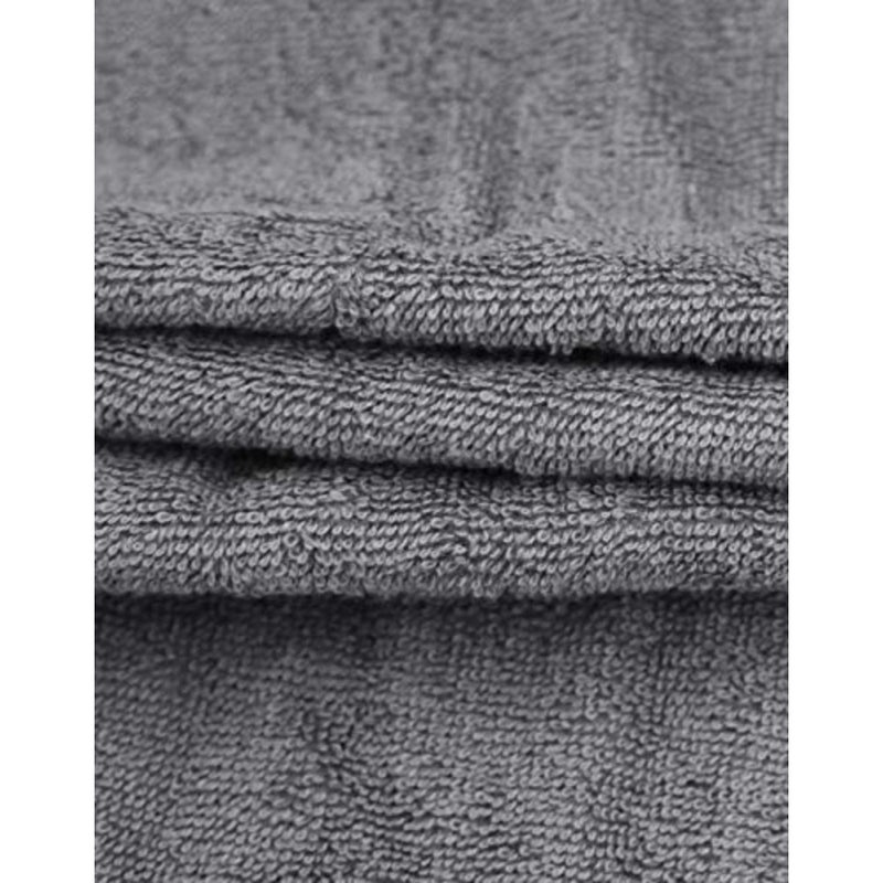 Home bathrobe for men and women, 100 cotton terry, soft warm fleece, one size fits all, beige - Image 4