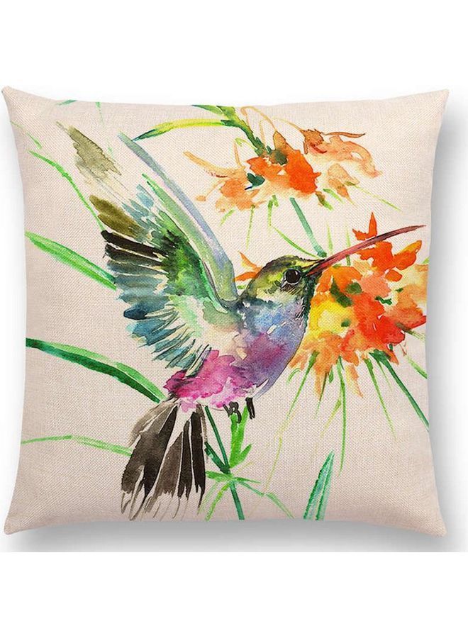 نيبمينينت غطاء وسادة مطبوع برسمة طائر متعدد الألوان 45x45سم