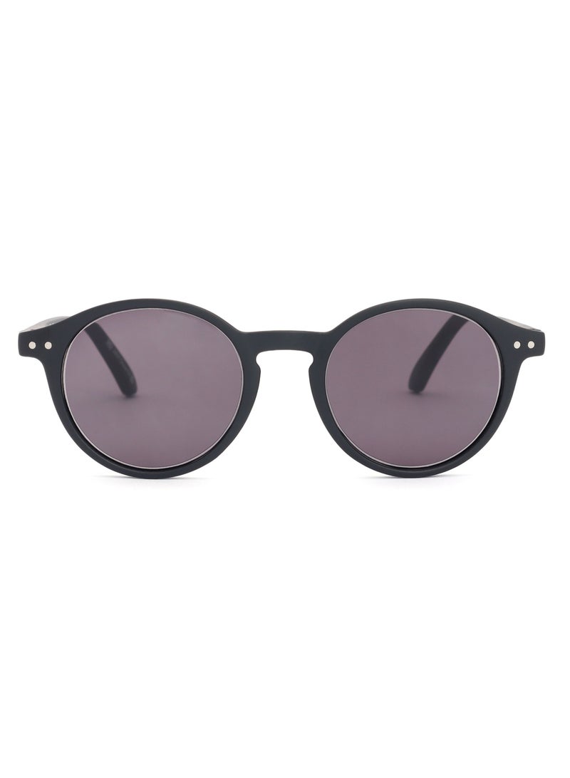 OPULIZE REY Sunglasses for Women Men, Retro Round Frame with Spring Hinges, Matte Black (Pack of 1) - Image 1