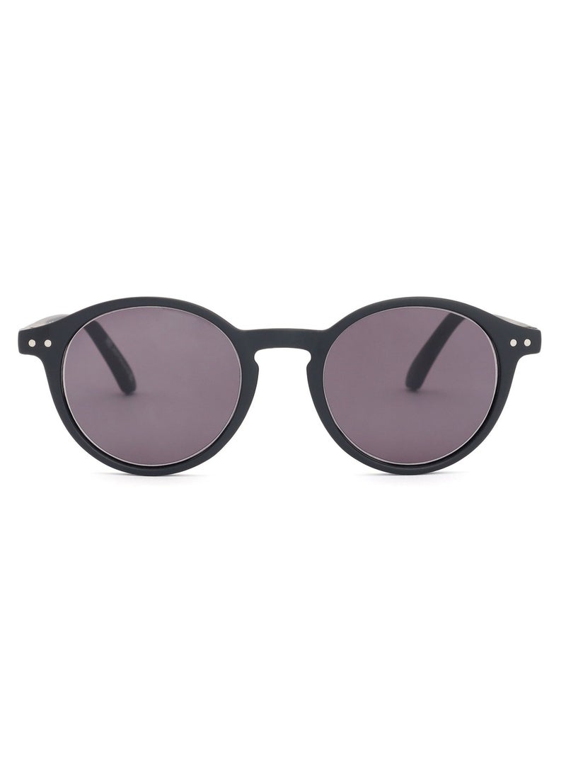 OPULIZE REY Sunglasses for Women Men, Retro Round Frame with Spring Hinges, Matte Black (Pack of 1) - Image 2