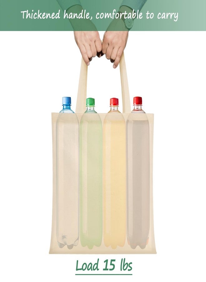 OKBA 5 Pack 15'' X 16'' Natural Cotton Tote Bags(Beige),Lightweight Blank Bulk Shopping Bags Reusable Grocery Cloth Bags,Suitable for Crafts,DIY,Painting,Gift, Activity - Image 3