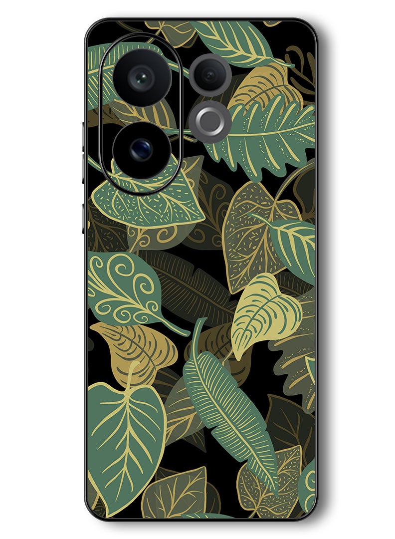 Theodor Case Compatible with Vivo V60 6.77 Inch Protection Shockproof Bumper Cover leaves_patterns_texture - Image 1