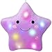 DearSun 13Creative Twinkle Star Colorful Night Light Plush Pillows Light up Night Stuffed Toys Perfect for Birthday Christmas Holiday Valentines Purple - Image 2