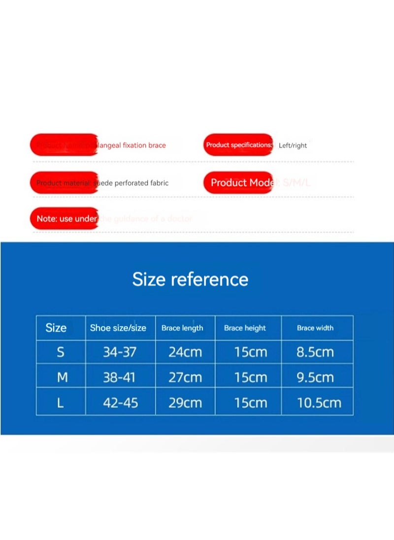 M MIAOYAN Postoperative rehabilitation fixation ankle fracture rehabilitation protective equipment, toe ligament strain fixation shoe support bracket, left  - Image 2