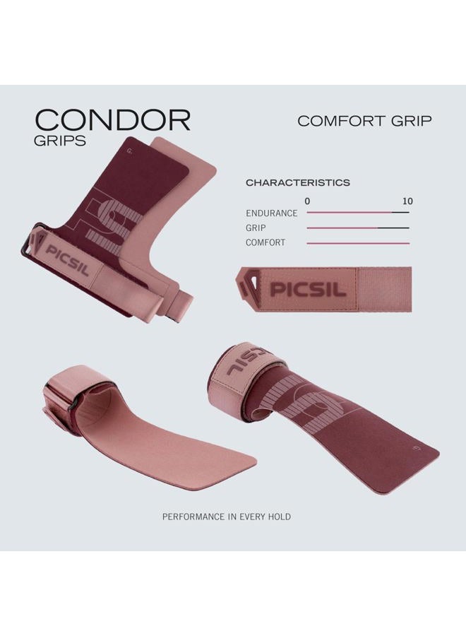 PICSIL Condor Grips, No Hole Leather Hand Grips, Increased Protection and Comfort, Hand grips for Gymnastic, Cross Training, Pull ups, Weightlifting, Prevents Blisters and Tears (Burgundy, G+) - Image 4