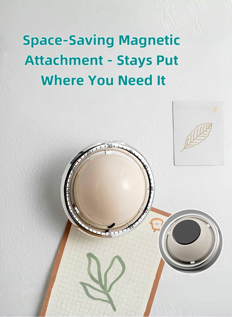 طيب نور مؤقت مطبخ على شكل كوكب - مؤقت الطهي العد التنازلي - مغناطيسي لتوفير المساحة - مؤقت مطبخ ميكانيكي - Image 4