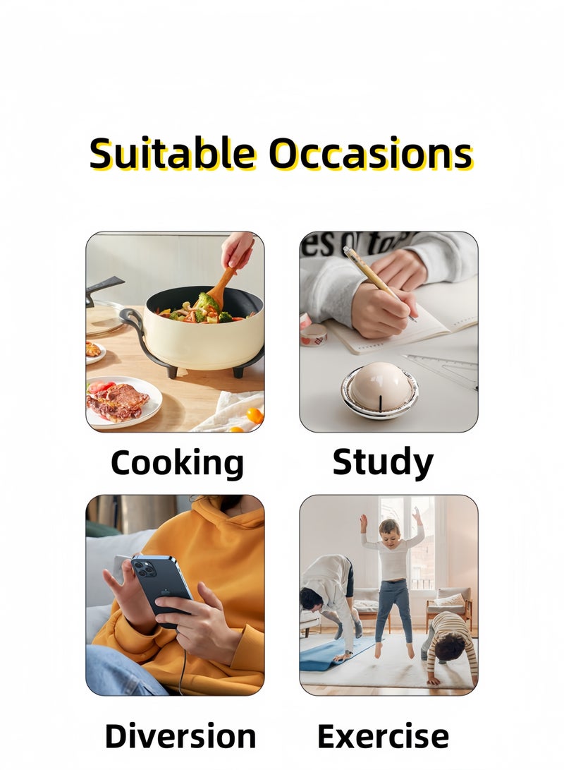 طيب نور مؤقت مطبخ على شكل كوكب - مؤقت الطهي العد التنازلي - مغناطيسي لتوفير المساحة - مؤقت مطبخ ميكانيكي - Image 3