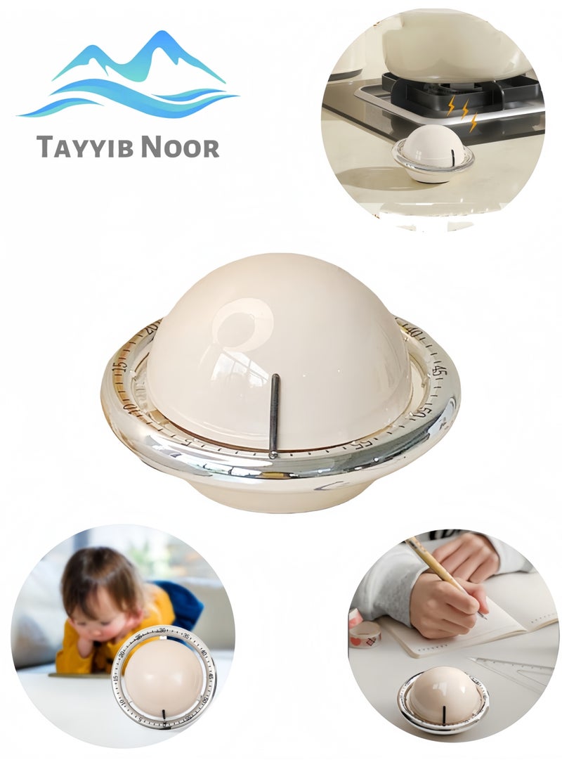 طيب نور مؤقت مطبخ على شكل كوكب - مؤقت الطهي العد التنازلي - مغناطيسي لتوفير المساحة - مؤقت مطبخ ميكانيكي - Image 1