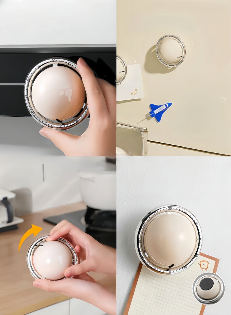طيب نور مؤقت مطبخ على شكل كوكب - مؤقت الطهي العد التنازلي - مغناطيسي لتوفير المساحة - مؤقت مطبخ ميكانيكي - Image 5