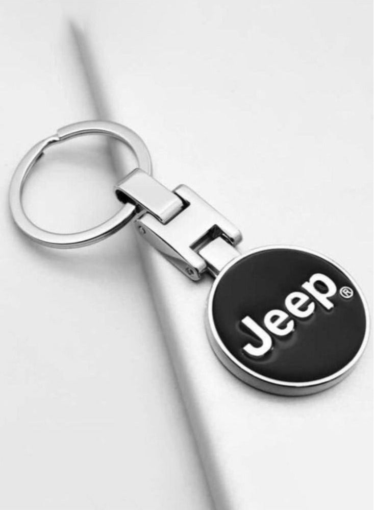Zinc Alloy Metal 3D Logo Keychain For Jeep - Image 1