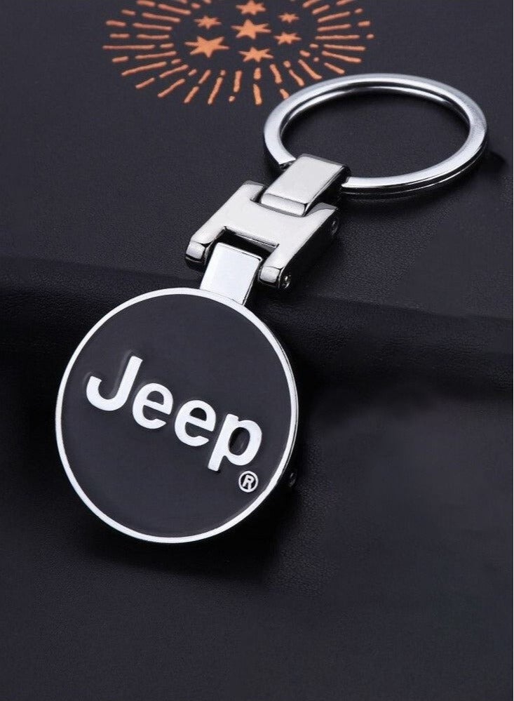 Zinc Alloy Metal 3D Logo Keychain For Jeep - Image 2