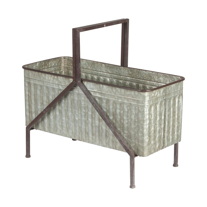 Creative Co-op Creative CoOp Iron BucketPlanter on Stand 