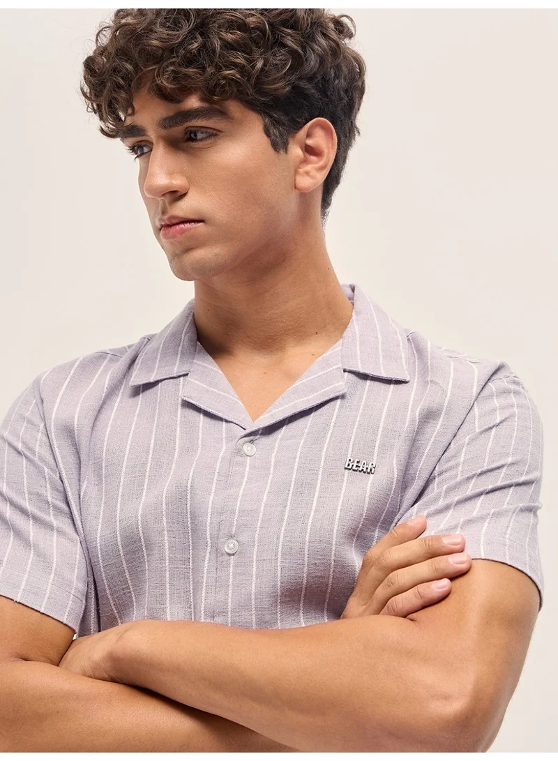 THE BEAR HOUSE  Men’s Classic Short Sleeve Casual Shirt – Lightweight, Breathable, and Designed for a Smart Yet Easygoing Look All Day Long for Men | Best Price UAE