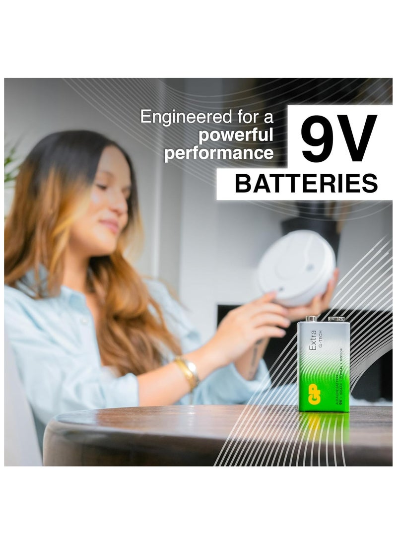GP Batteries - GP Super Alkaline 9V 8-Pack – Reliable and Long-Lasting 9V Batteries for Smoke Detectors, Toys, Remote Controls, and Medical Devices, Global E-com Shrink Wrap with Card (A21) - Image 1